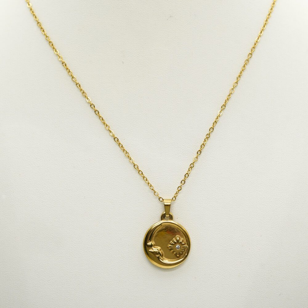Gold Rose Pendant